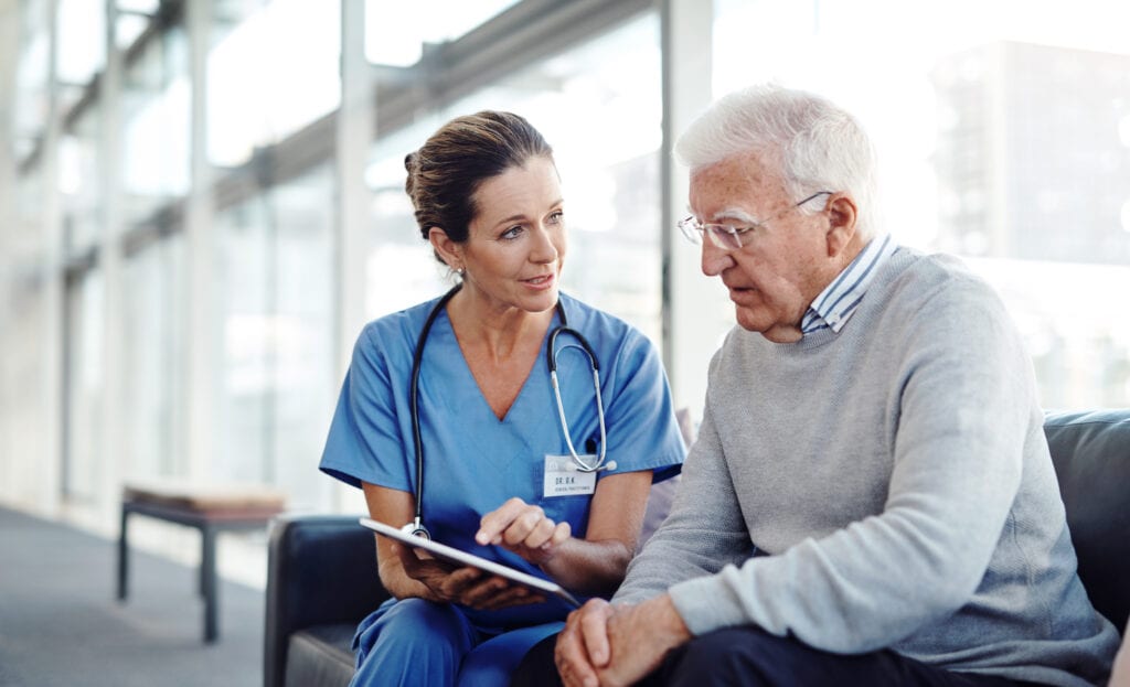 doctor with senior man gettyimages