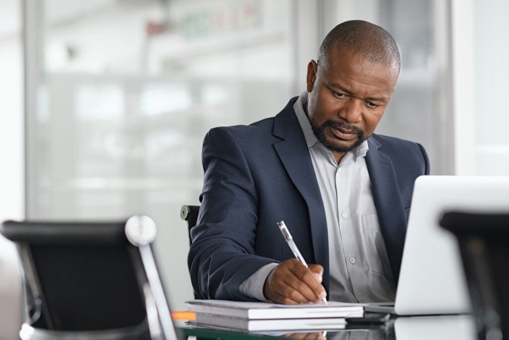 man s s taking notes gettyimages