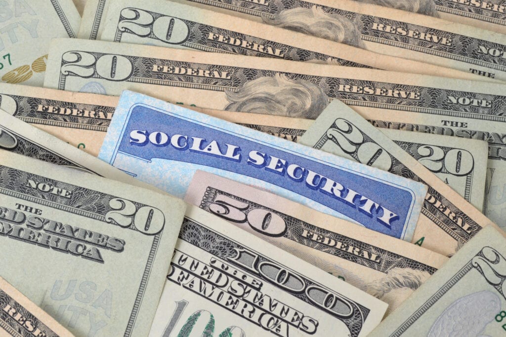 social security card and cash