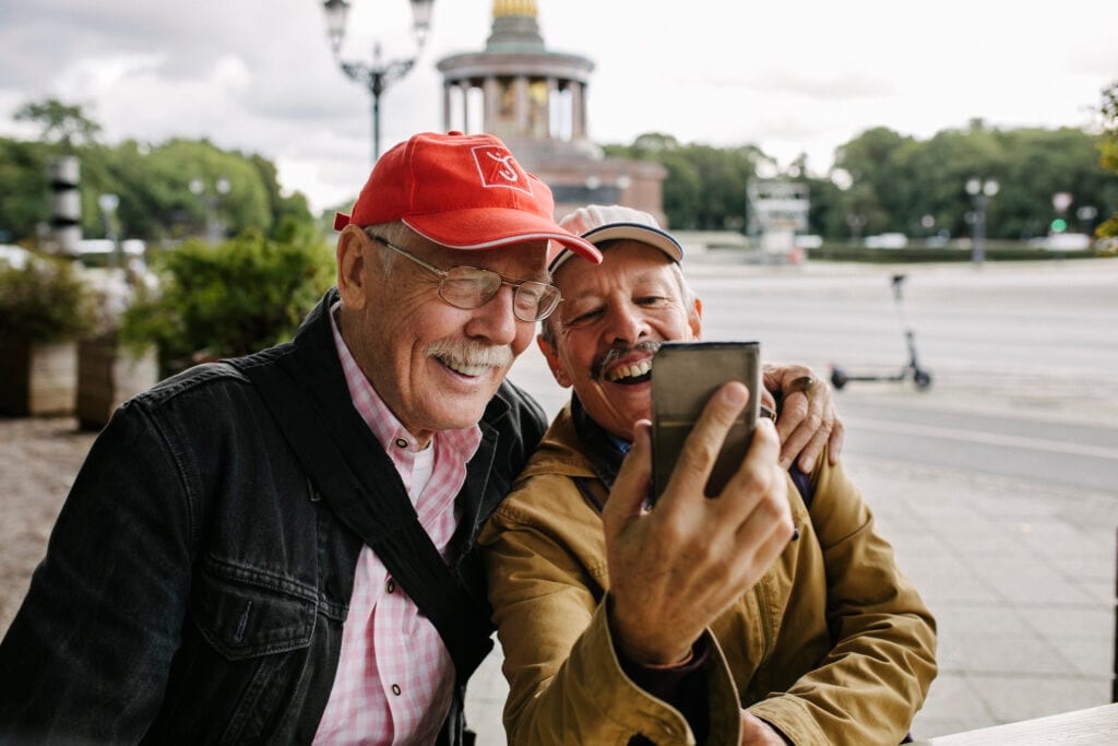 taking a selfie on vacation