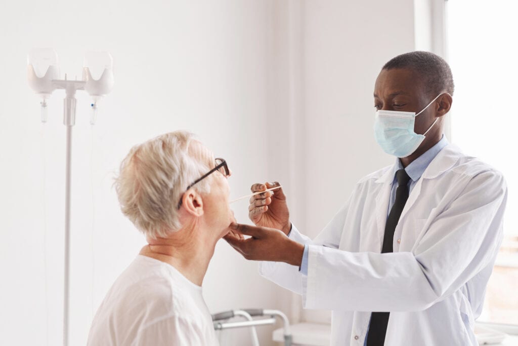 doctor treating patient