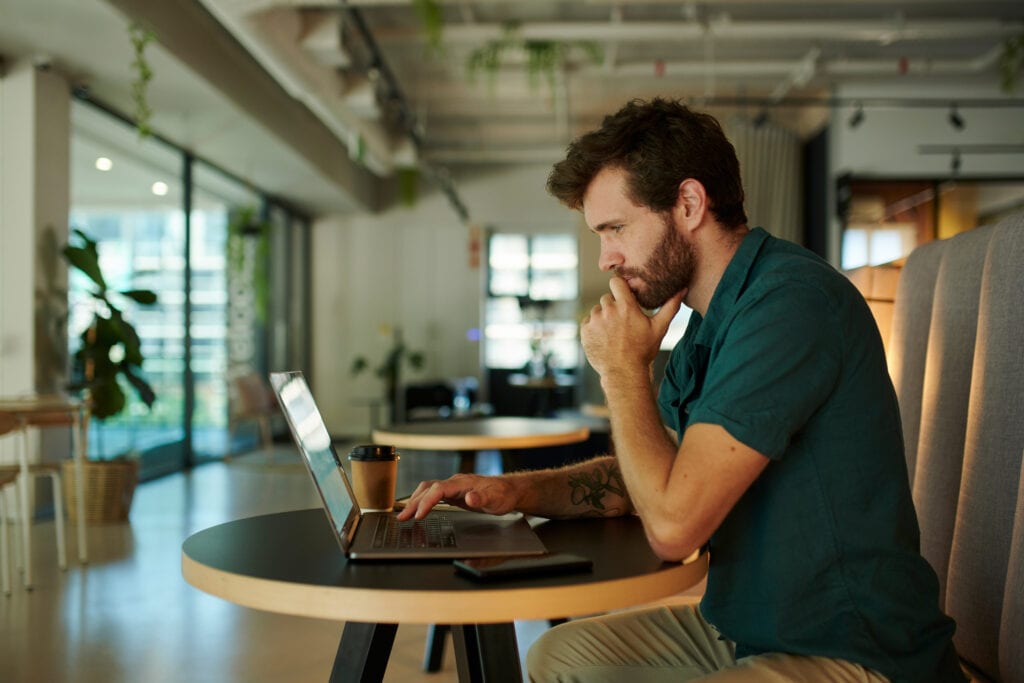 man s serious laptop gettyimages