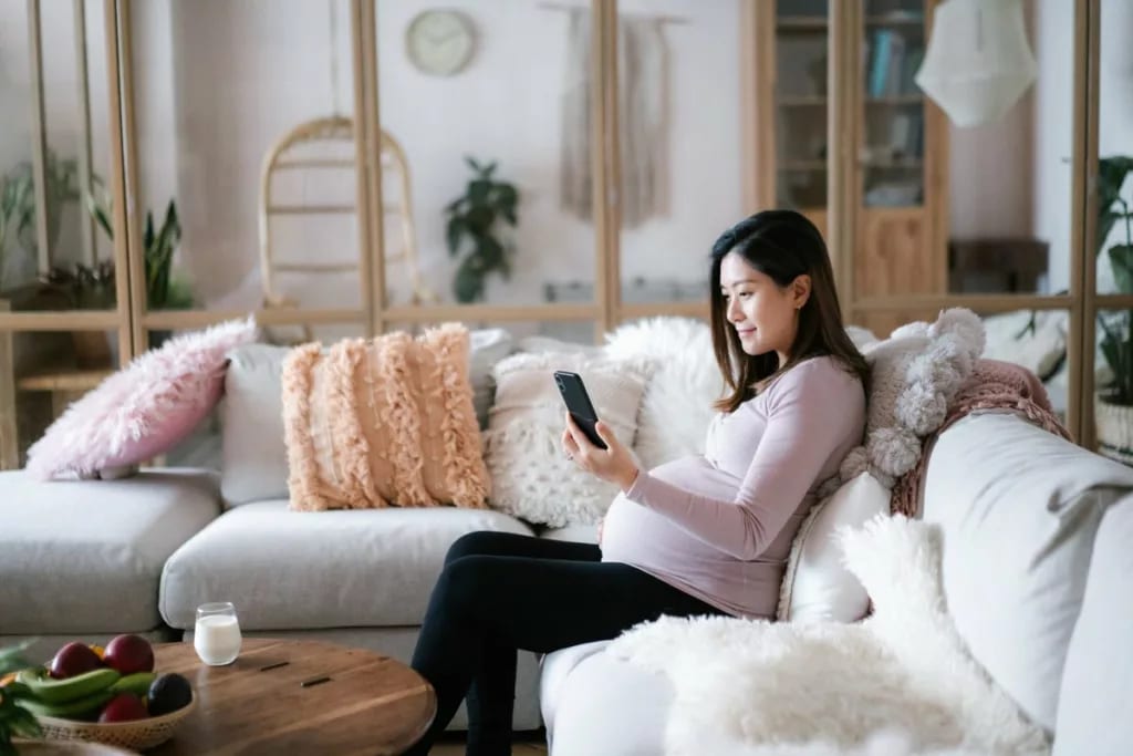 pregnant person on couch with phone GMwLu.width .jpg