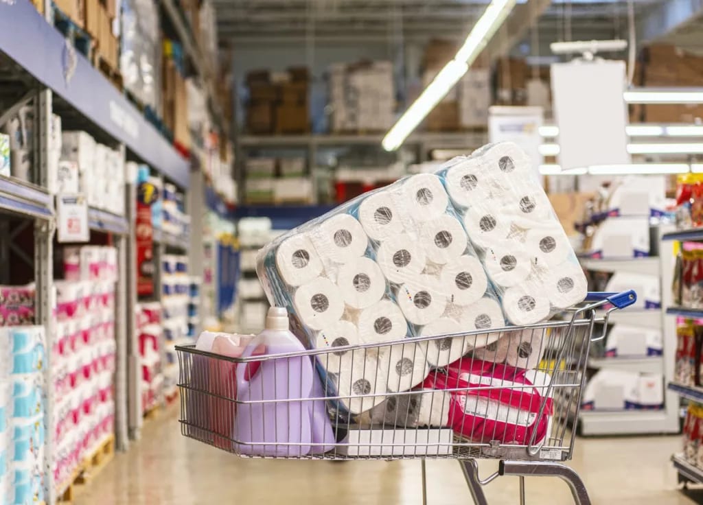 shopping cart full of cleaning products.width .jpg