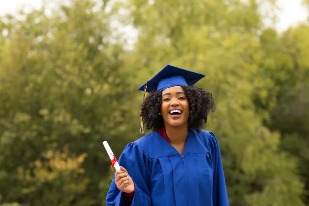 College grad in cap and gown Izqq.width rUZpZKR.jpg