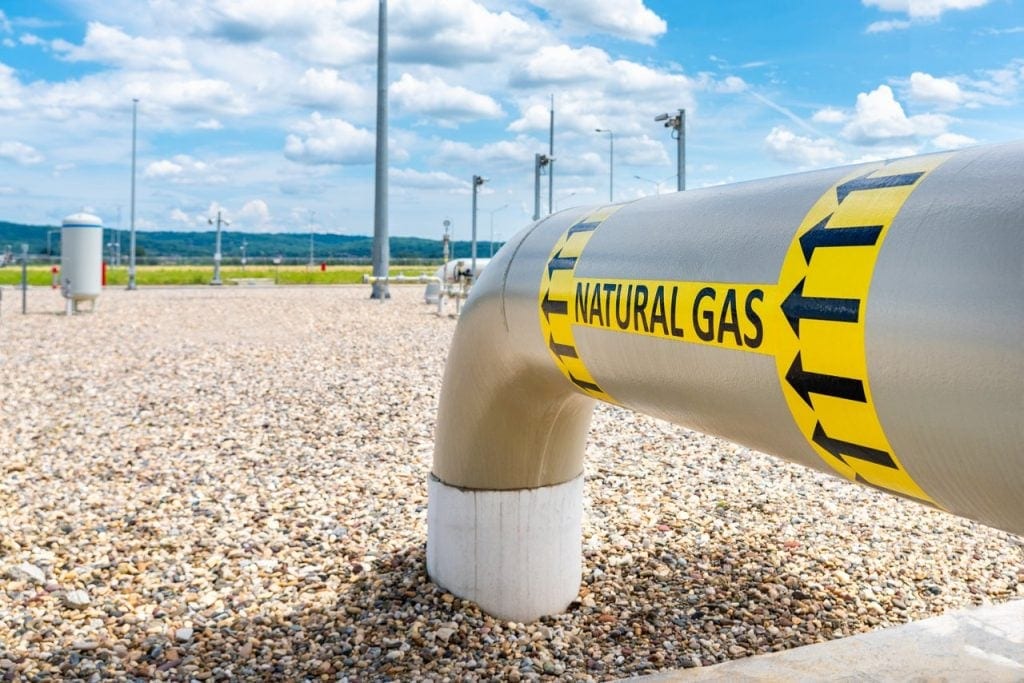 A natural gas pipeline.