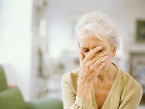 senior woman mistake frustrated