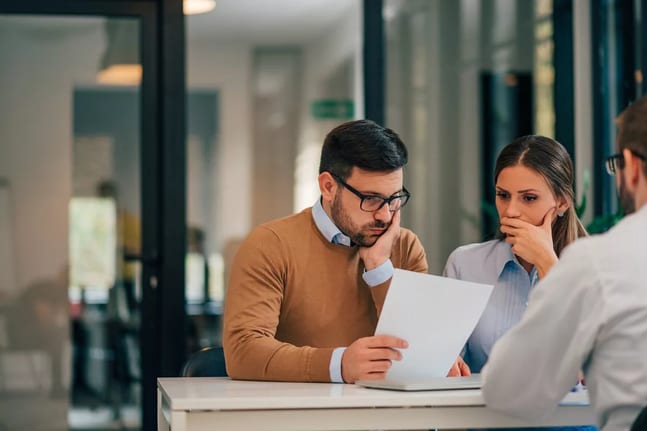Couple seemingly not happy about information .width .jpg