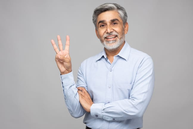getty three fingers three things grey beard