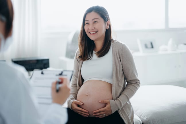 pregnant checkup doctors office