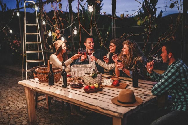 friends drinking wine at backyard table.width .jpg